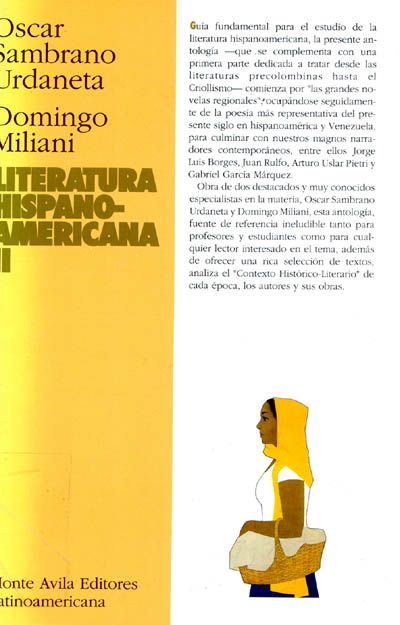 LITERATURA HISPANO-AMERICANA. TOMO II - 1