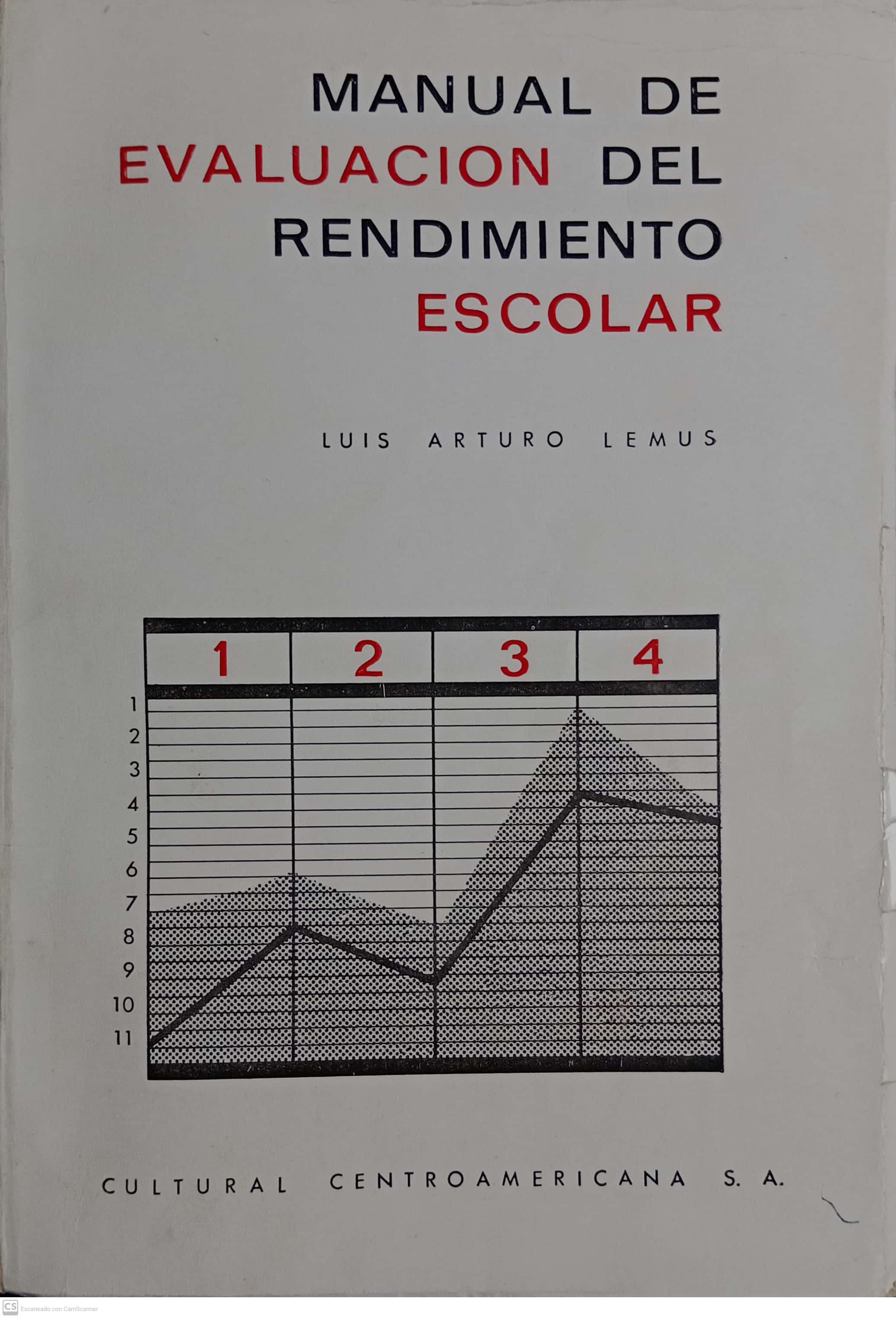 MANUAL DE EVALUACIÓN DEL RENDIMIENTO ESCOLAR. - 1