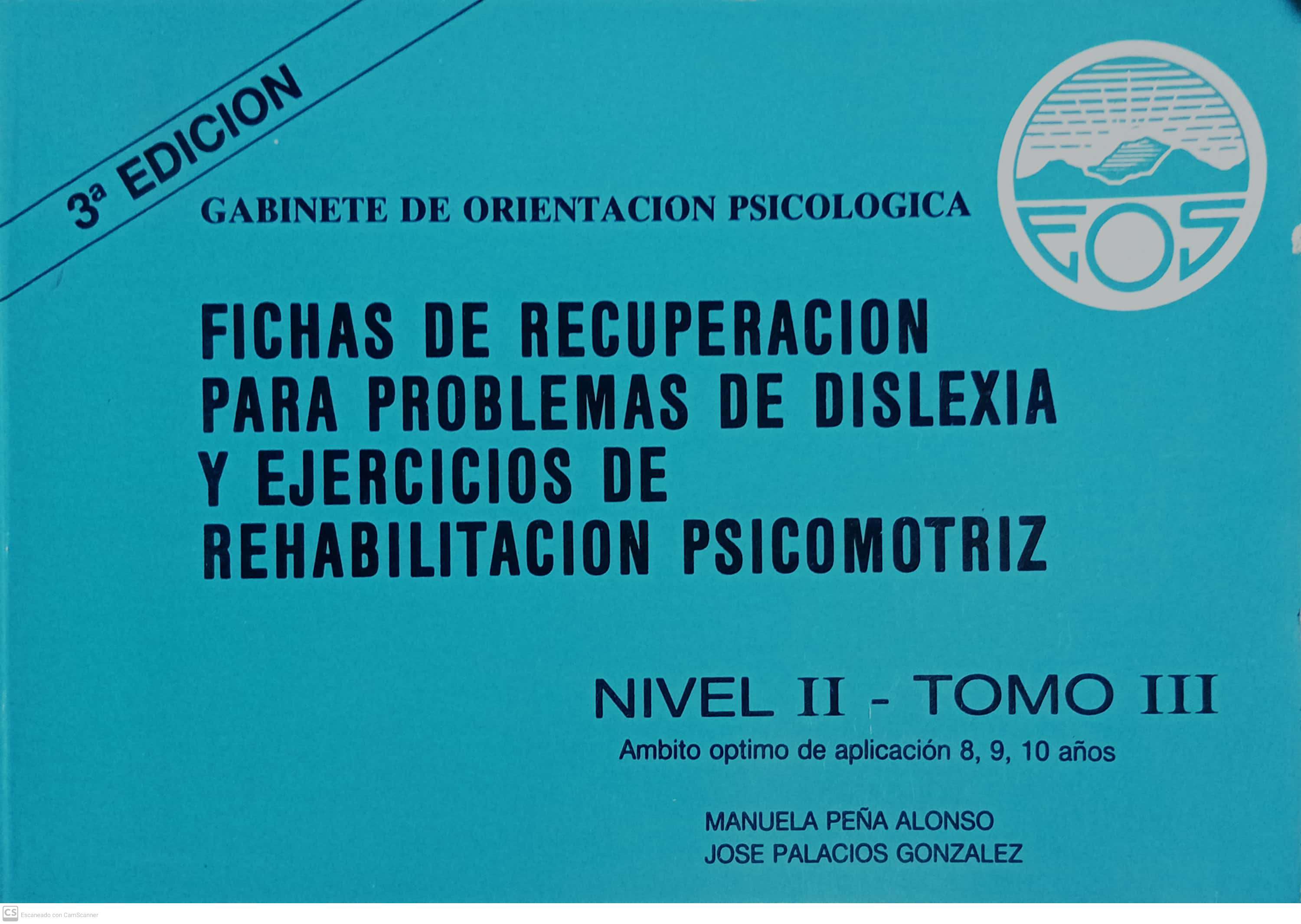 FICHAS DE RECUPERACIÓN DE DISLEXIA-PSICOMOTRICIDAD: NIVEL II - 1