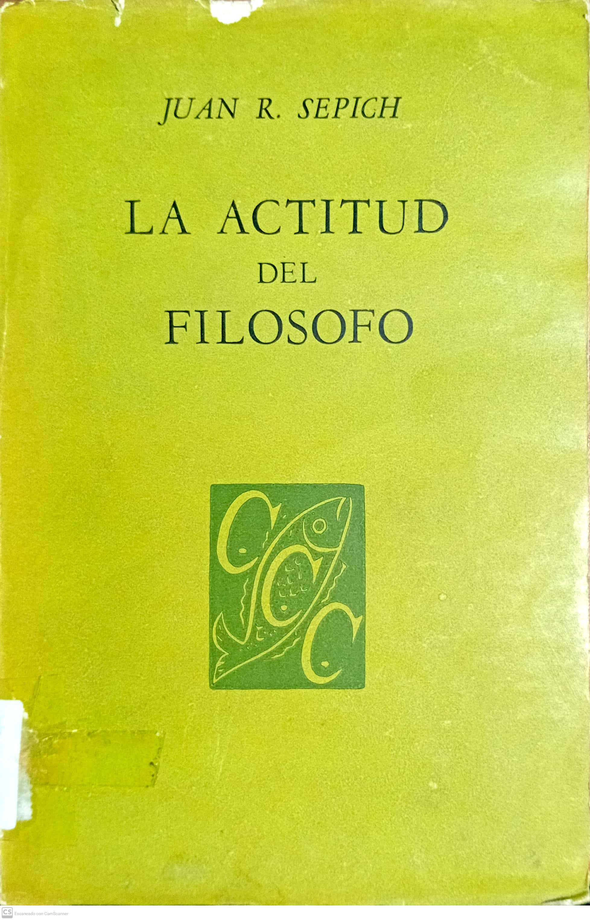 LA ACTITUD DEL FILÓSOFO - 1