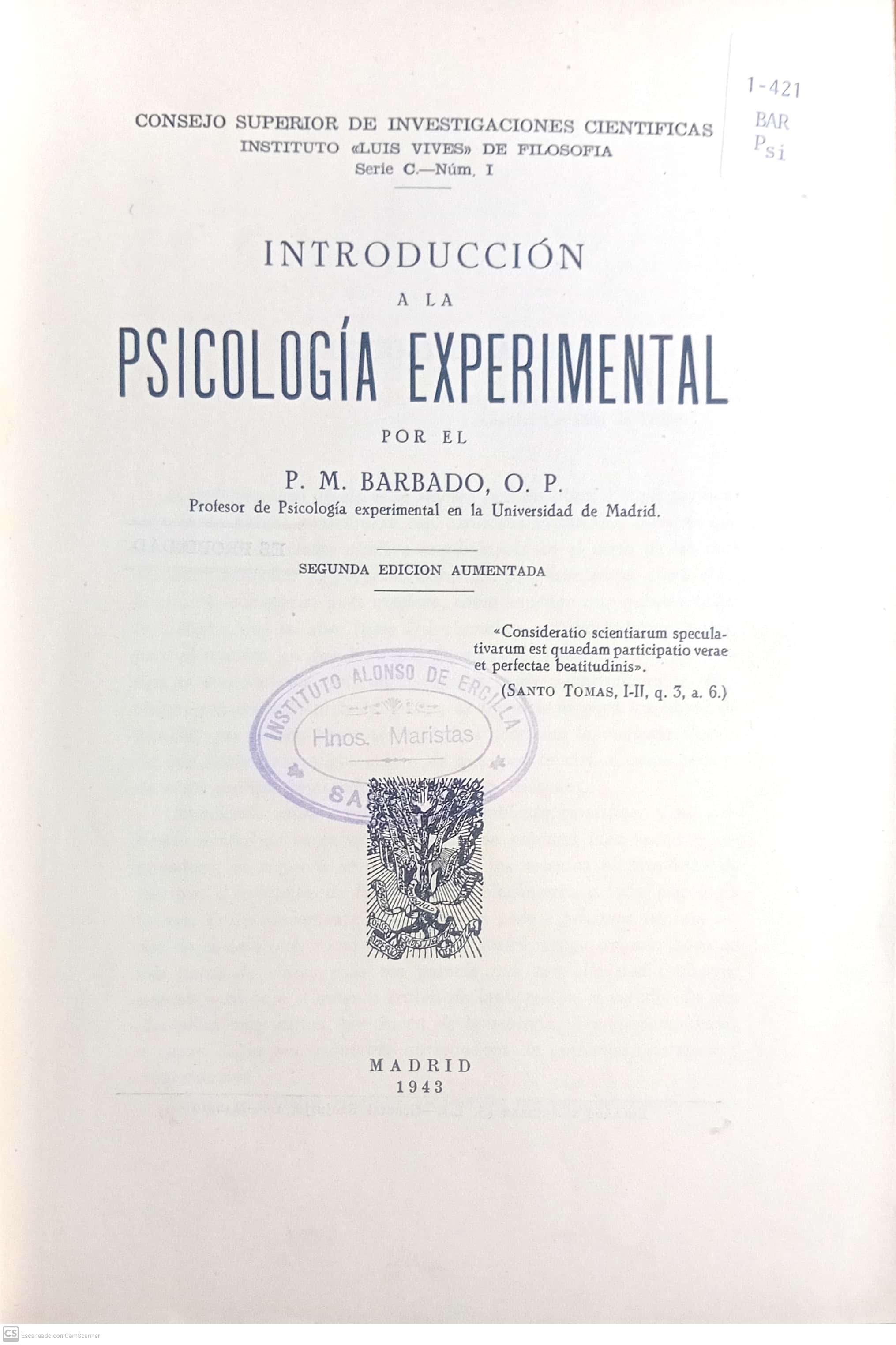 INTRODUCCION A LA PSICOLOGIA EXPERIMENTAL - TOMO II - 1