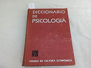 DICCIONARIO DE PSICOLOGÍA. TRADUCCIÓN Y REVISIÓN DE E. IMAZ, A. ALATORRE Y L. ALAMINOS. - 1