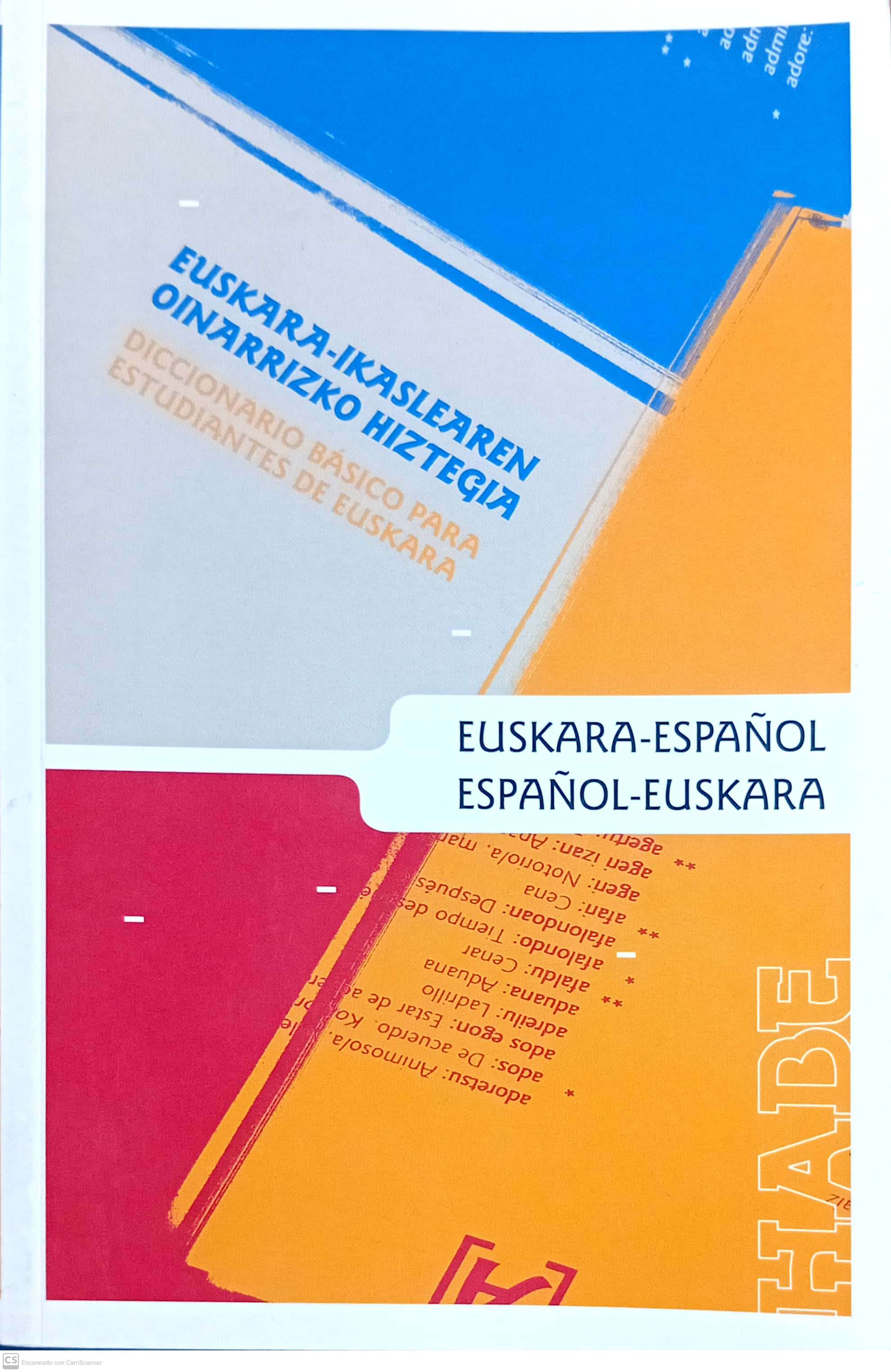 DICCIONARIO BASICO PARA ESTUDIANTE DE EUSKARA - 1