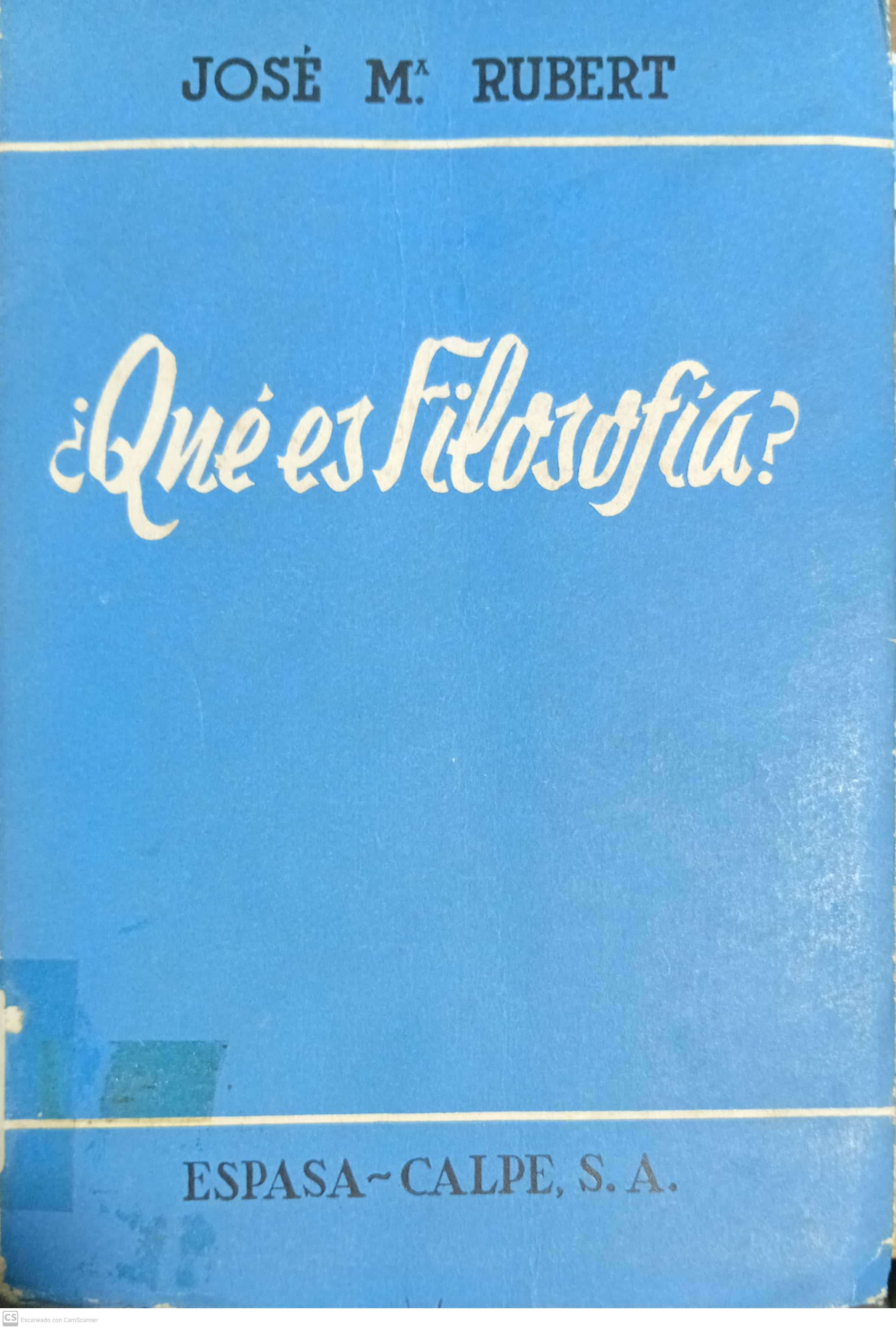 ¿QUE ES LA FILOSOFIA? - 1