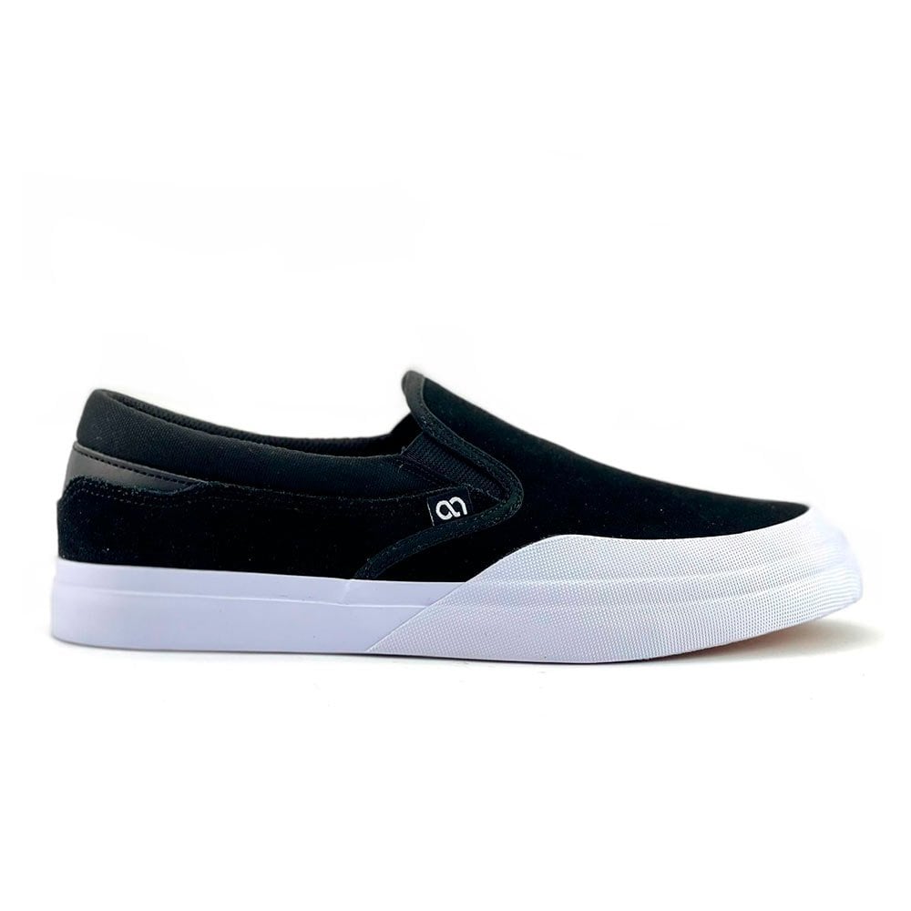 ZAPATILLAS HOMBRE ANTHOLOGY URBANAS NEGRO CUERO SLIPON SKATE VULCANIZADA - 1