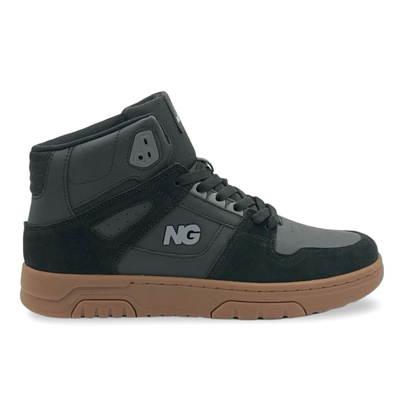 ZAPATILLA URBANA CAÑA ALTA CUERO BLACK HOMBRE NATGEO - 1