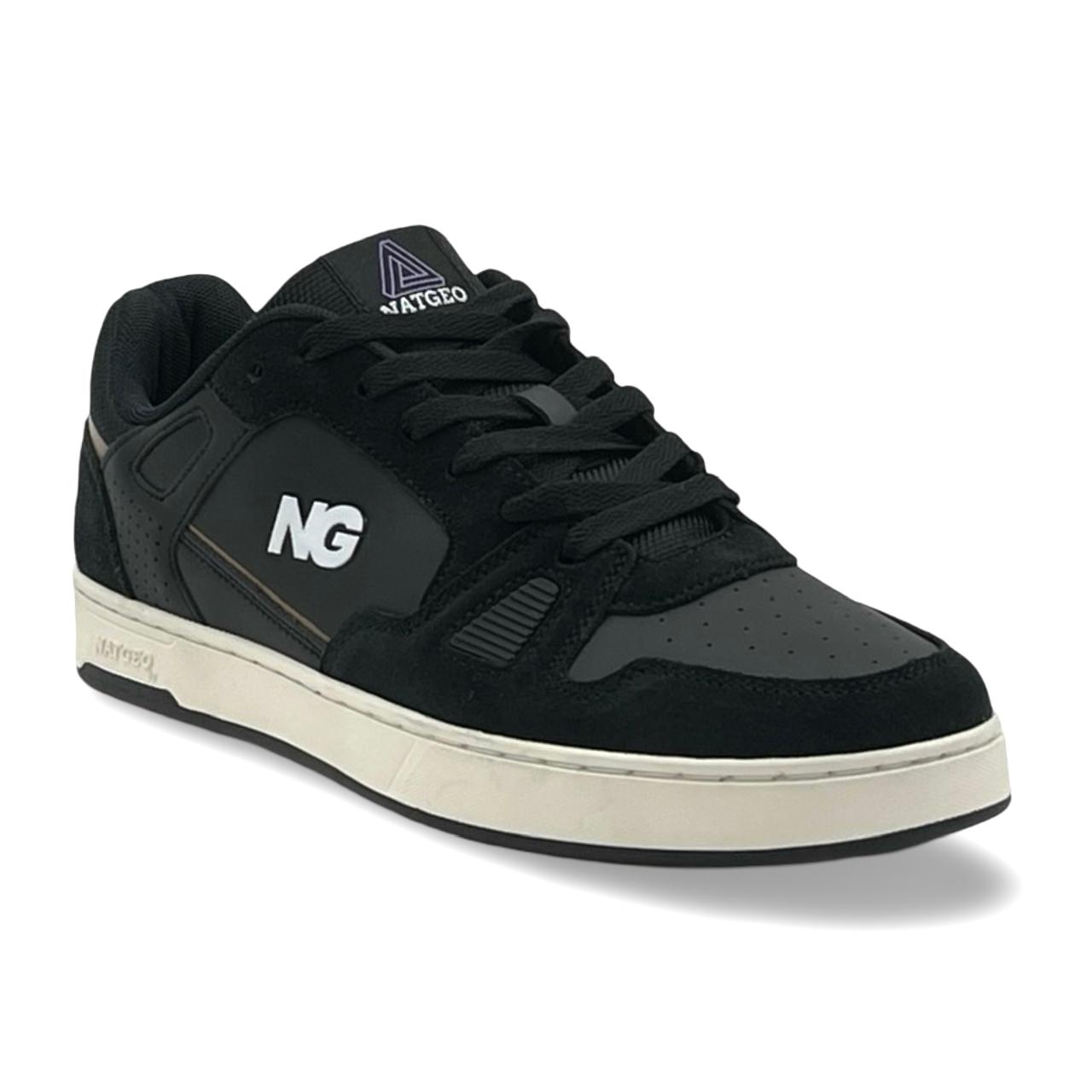 ZAPATILLA URBANA CUERO BLACK HOMBRE NATGEO - 4