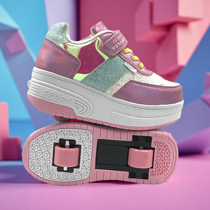 ZAPATILLAS CON RUEDA TIPO PATIN CHICLE - 1