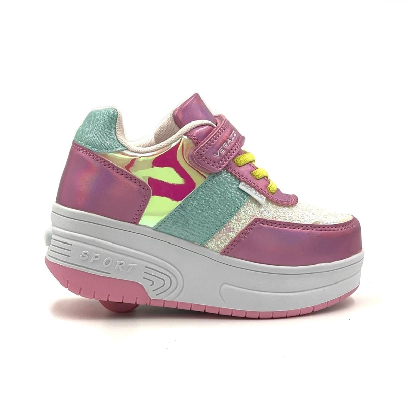 ZAPATILLAS CON RUEDA TIPO PATIN CHICLE - 2
