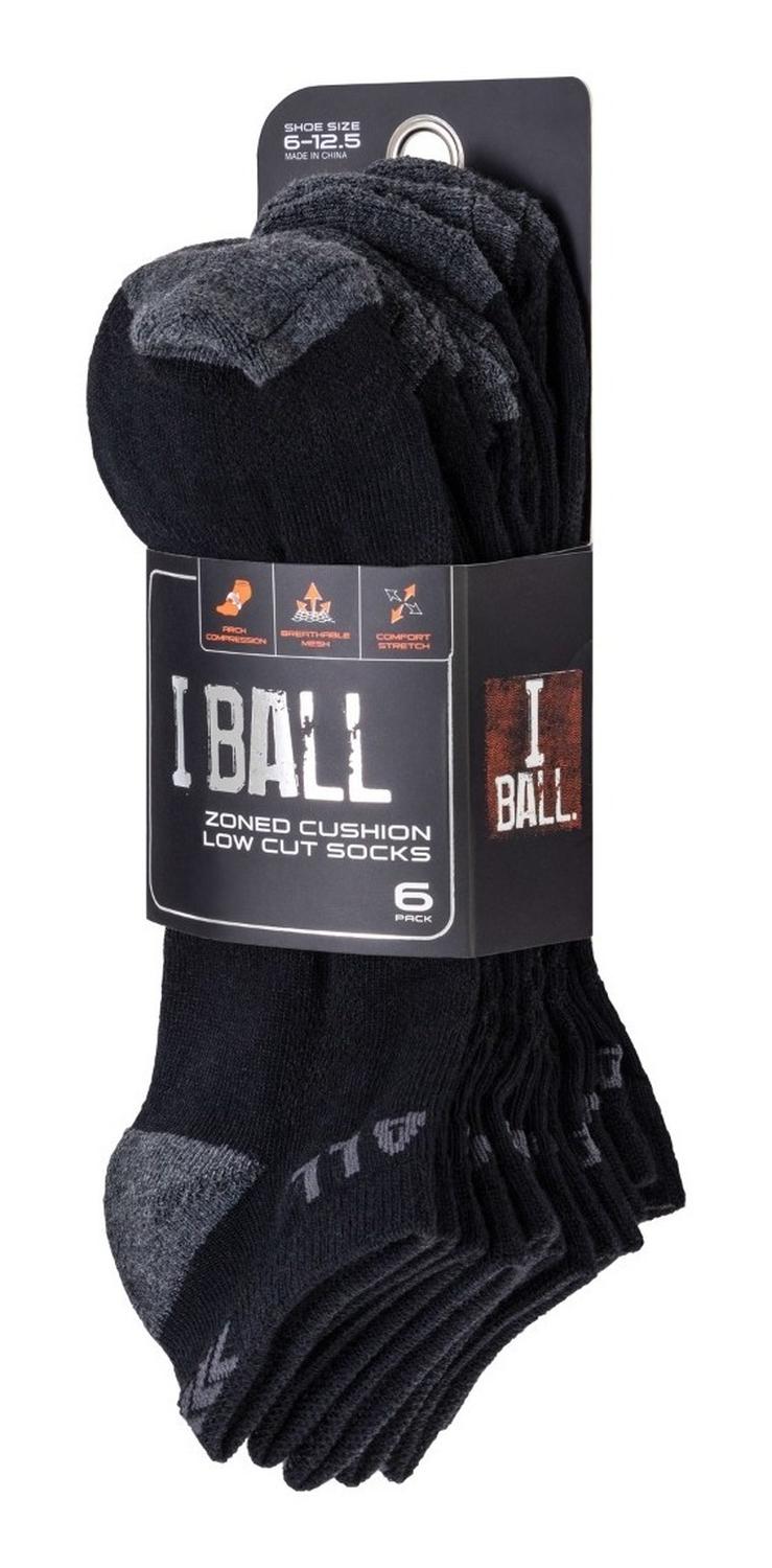 PACK X6 PARES CALCETINES HOMBRE IBALL LOW CUT CORTOS DEPORTIVA - 2