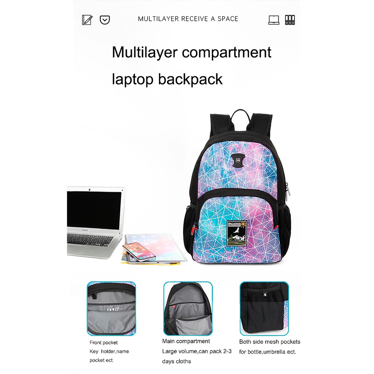 MOCHILA EJECUTIVA SUISSEWIN FANTASY IMPERMEABLE - 6