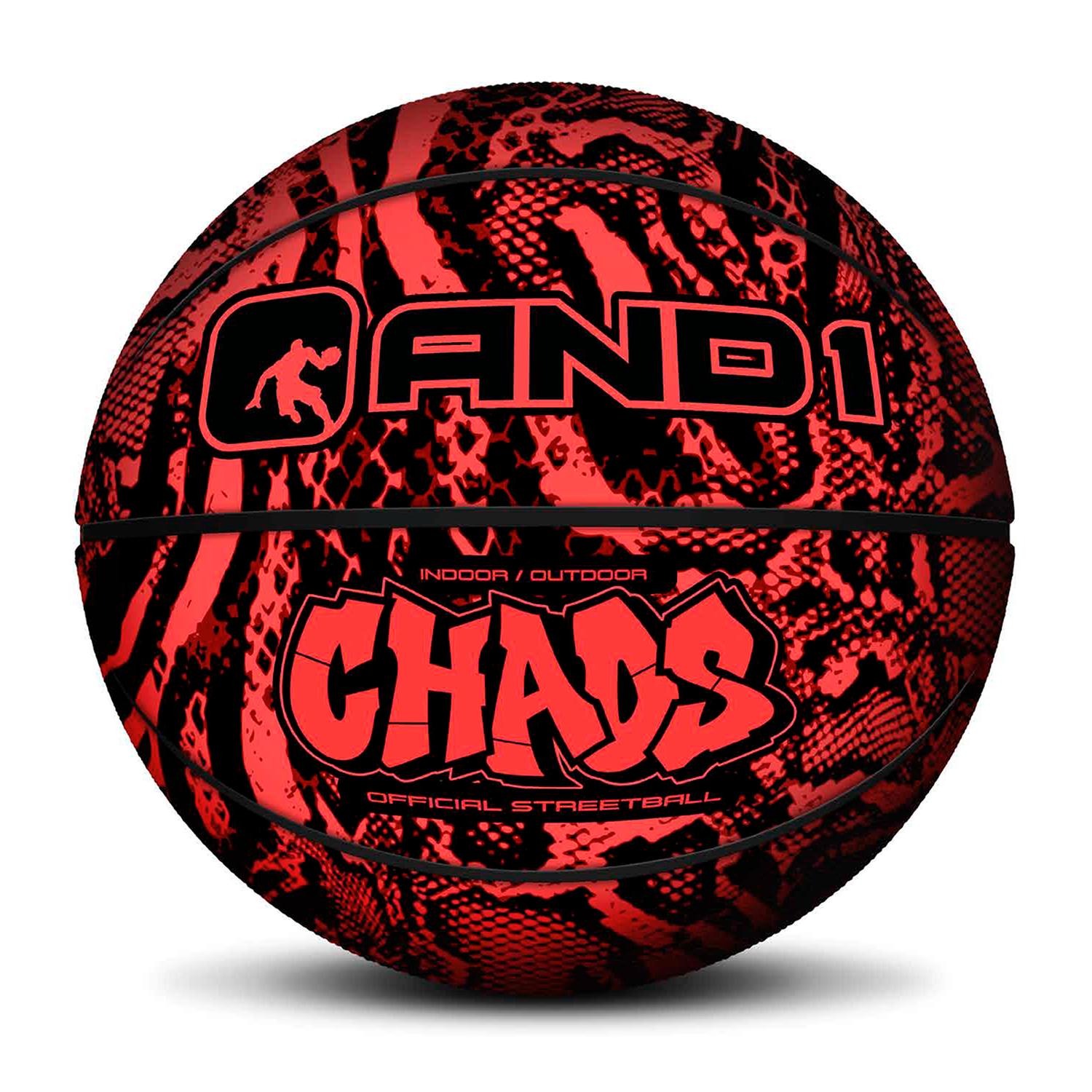 BALÓN BASKETBALL AND1 CHAOS ANIMAL PRINT ROJO - 1