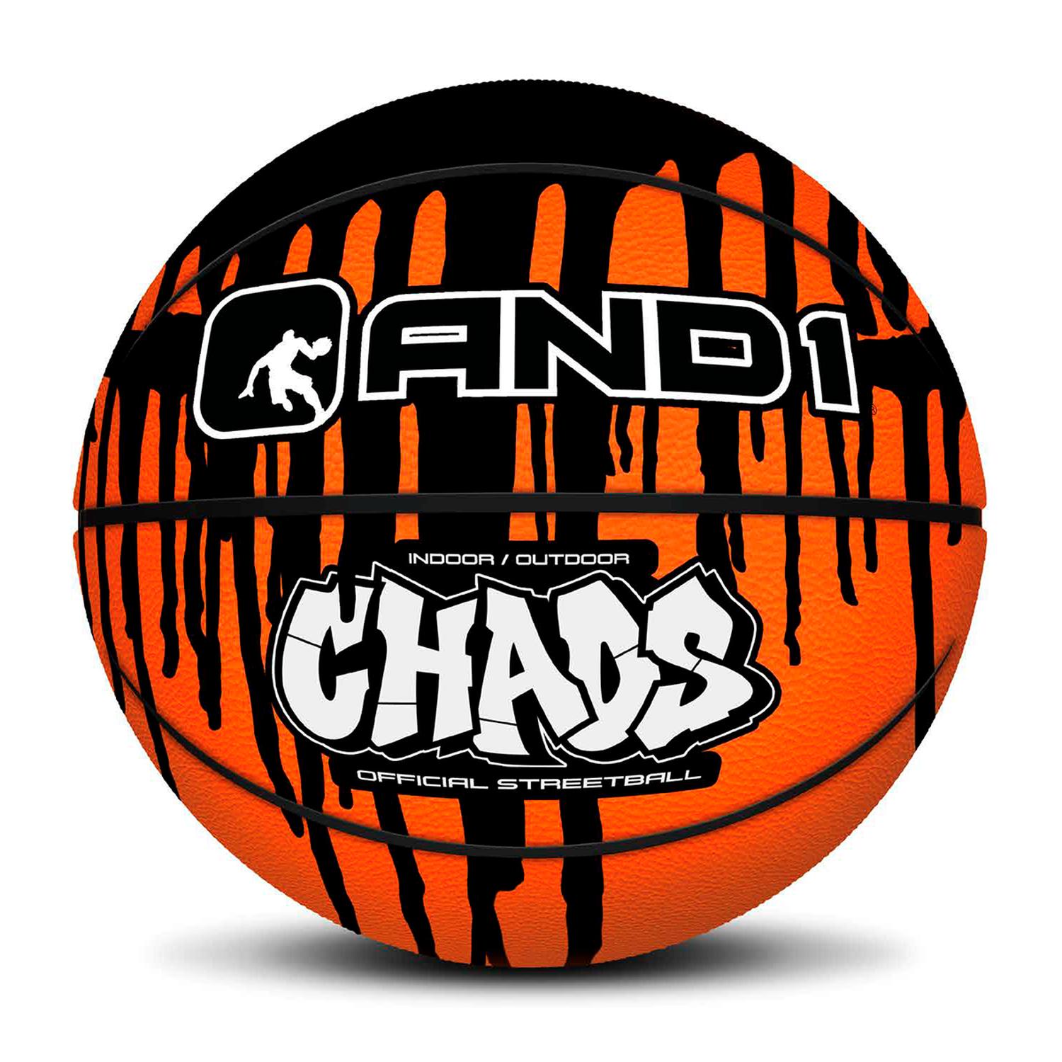 BALÓN BASKETBALL AND1 N° 6 CHAOS NARANJO - 1