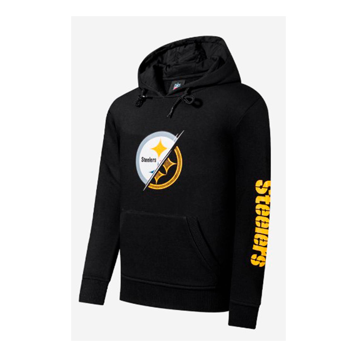 POLERÓN MANGA LARGA ALGODÓN NIÑO IBALL PITTSBURGH STEELERS NFL NEGRO - 1