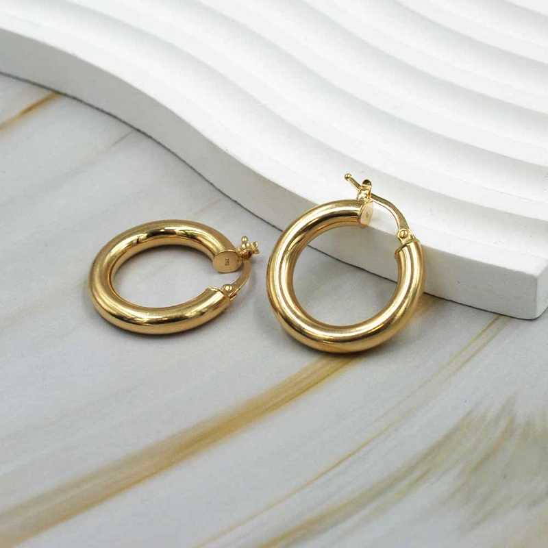 ARO ARGOLLA TUBO GRUESA ORO 18K - 1