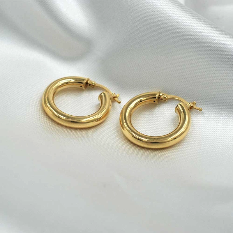 ARO ARGOLLA TUBO GRUESA ORO 18K - 2