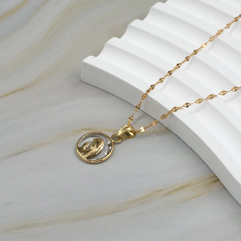 CONJUNTO VIRGEN NIÑA 12MM ORO 18K CRISTAL - 4