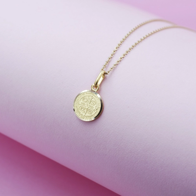 MEDALLA SAN BENITO ORO 18K - 12 - 3