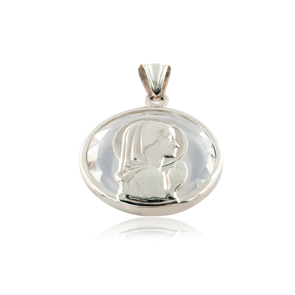 MEDALLA VIRGEN CRISTAL 20MM - 2