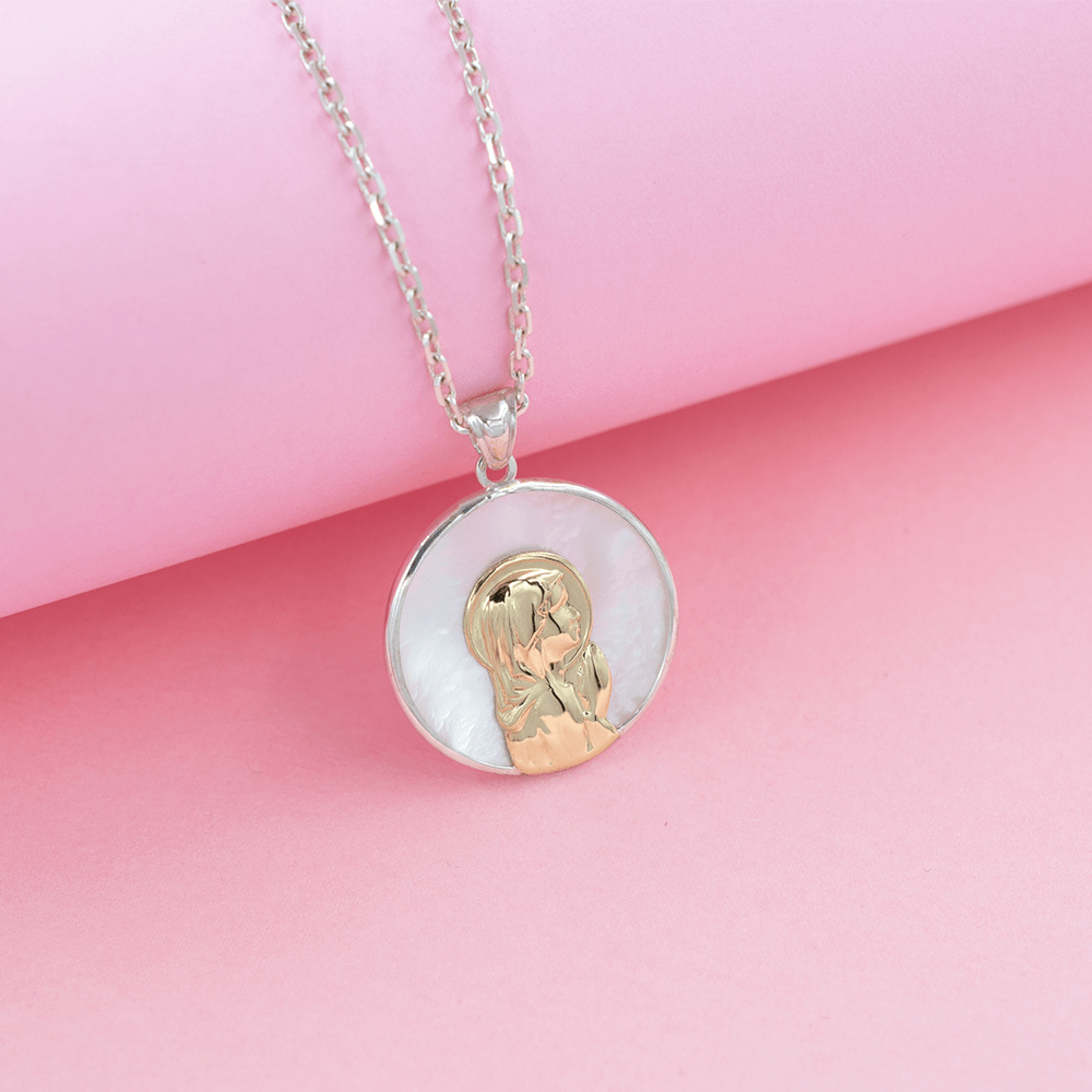MEDALLA VIRGEN NÁCAR MEDIANA 20MM - 3