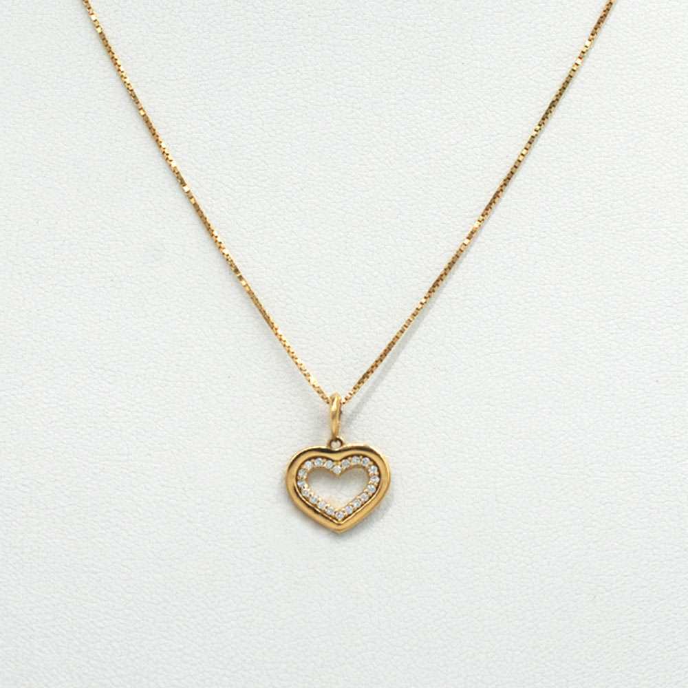 CONJUNTO CORA ORO 18K - CADENA 40CM - 1