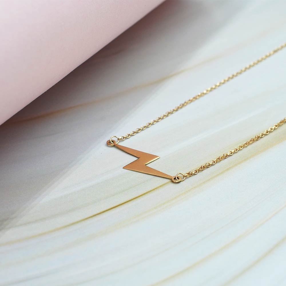 COLLAR ELLA JOYAS ORO 18K RAYO - 2