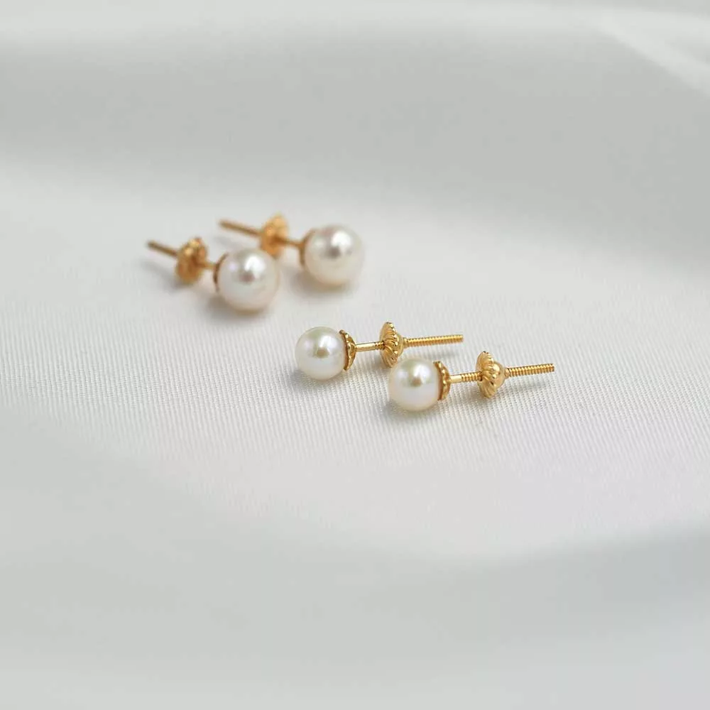 ARO PERLA CULTIVADA ORO AMARILLO 18K - 7MM - 2