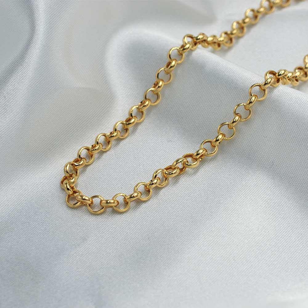 CADENA ROLO GRUESA ORO AMARILLO 18K - CADENA 45CM - 2