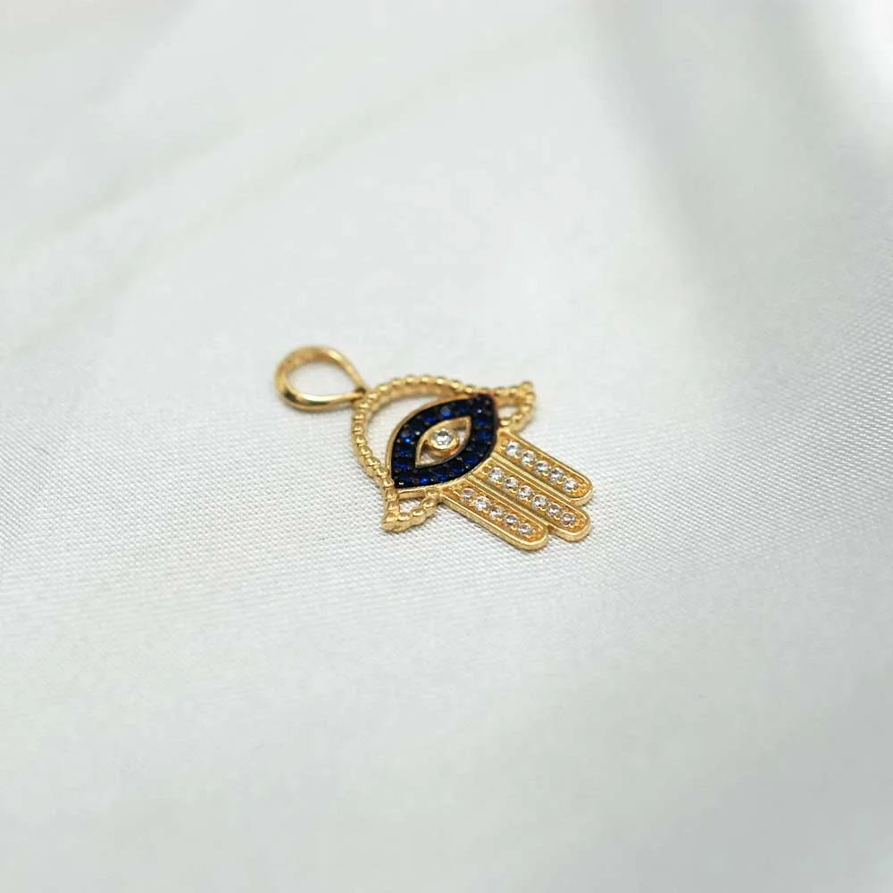 COLGANTE MANO DE FÁTIMA ORO 18K - 2