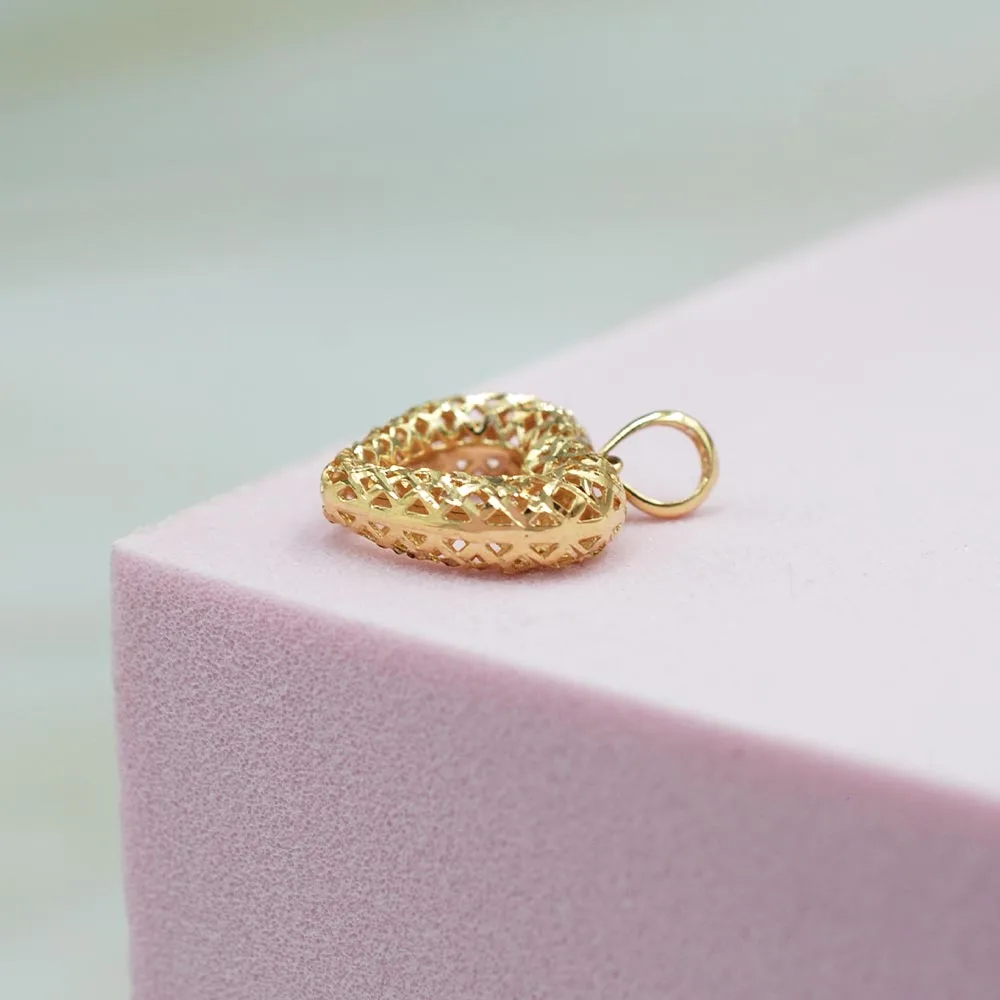 COLGANTE CORAZON ORO 18K - 2