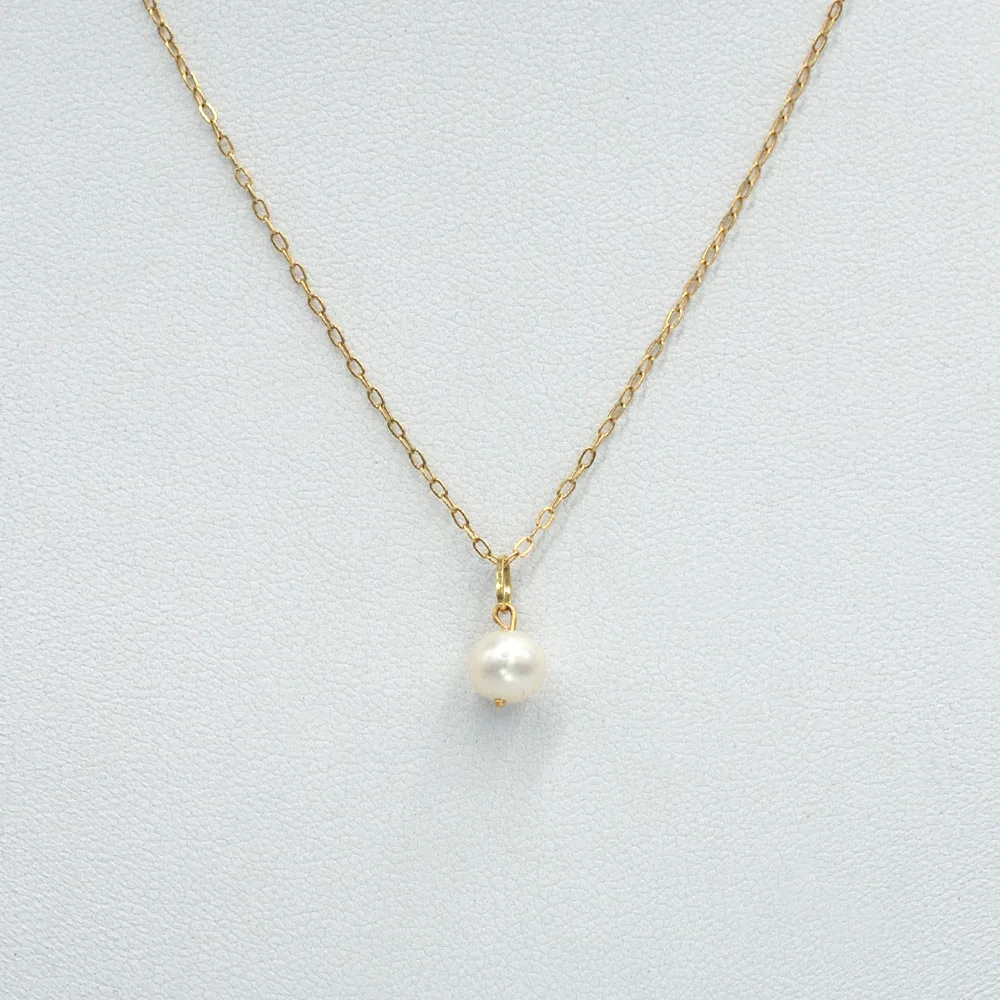 CONJUNTO CON PERLA NATURAL ORO 18K - 1