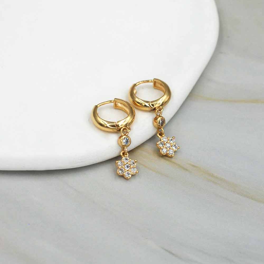 AROS ARGOLLA FLOR ORO 18K - 1