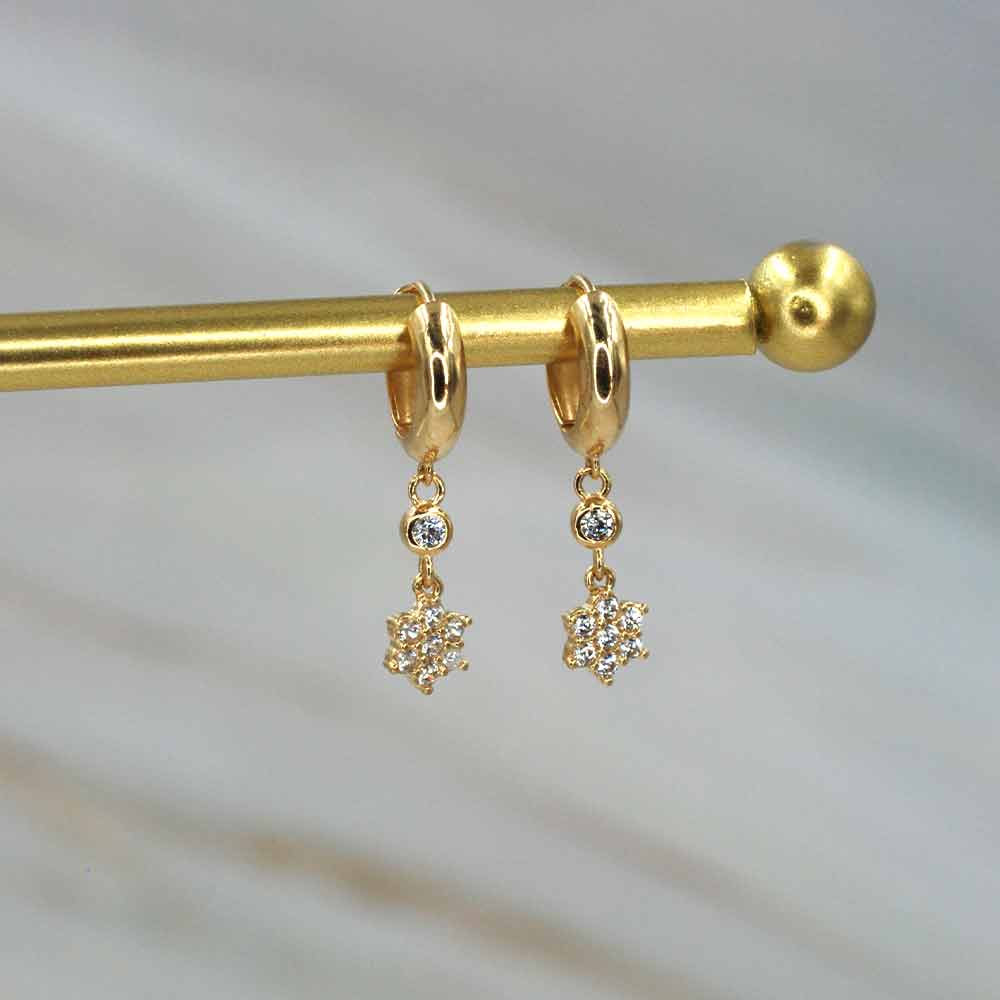 AROS ARGOLLA FLOR ORO 18K - 2
