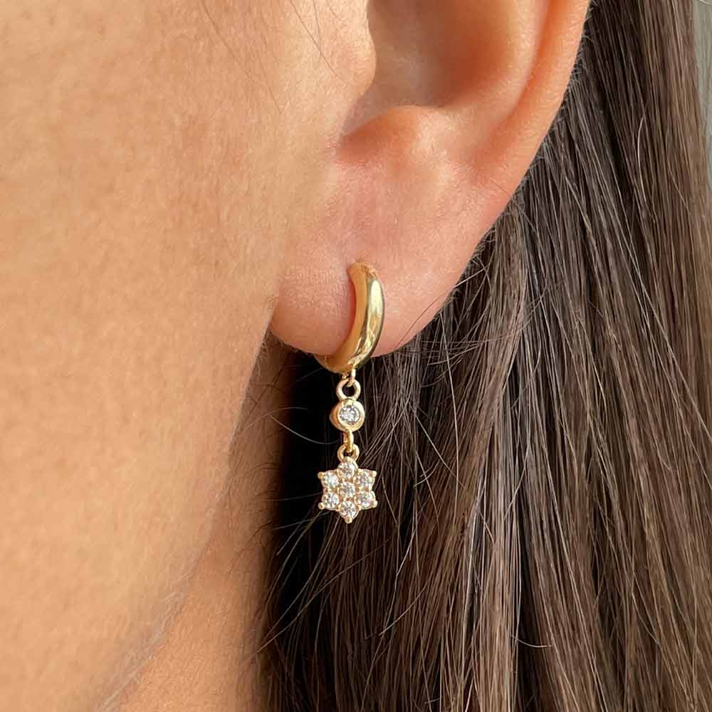 AROS ARGOLLA FLOR ORO 18K - 3