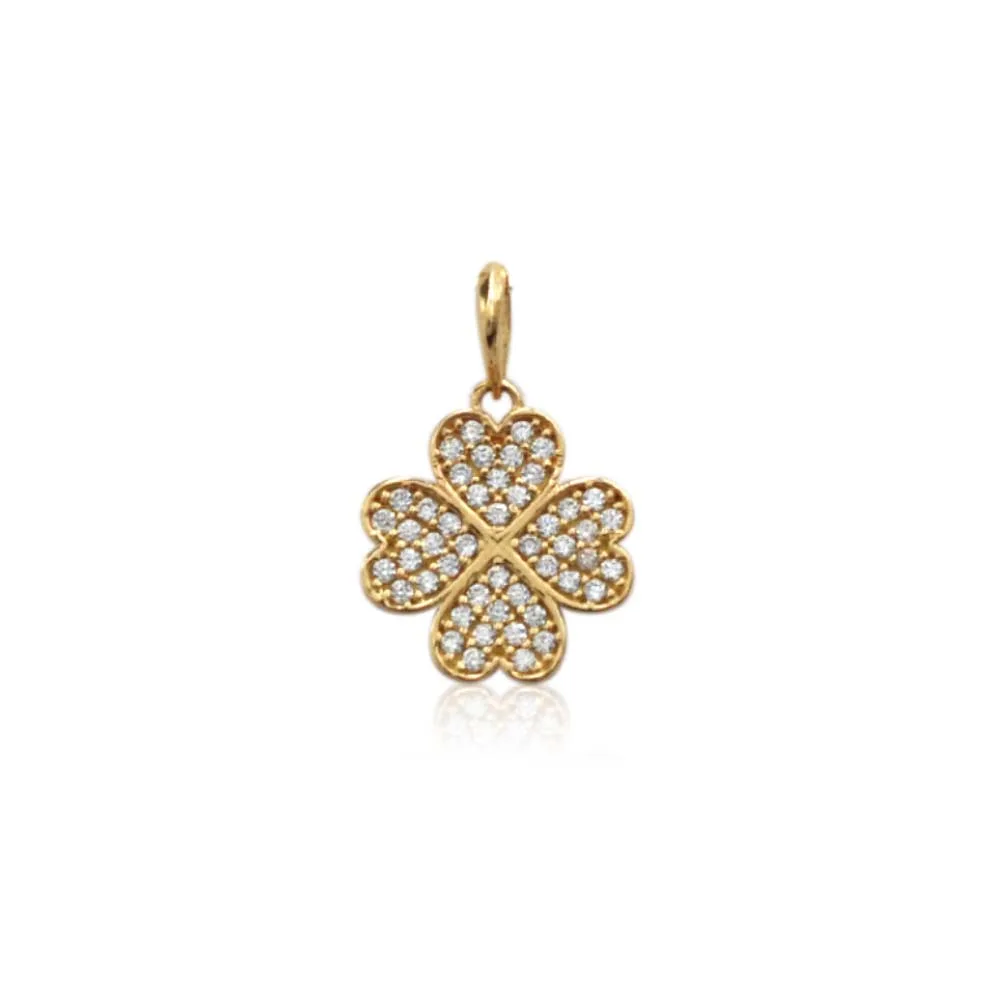 COLGANTE TRÉBOL ORO 18K - 1
