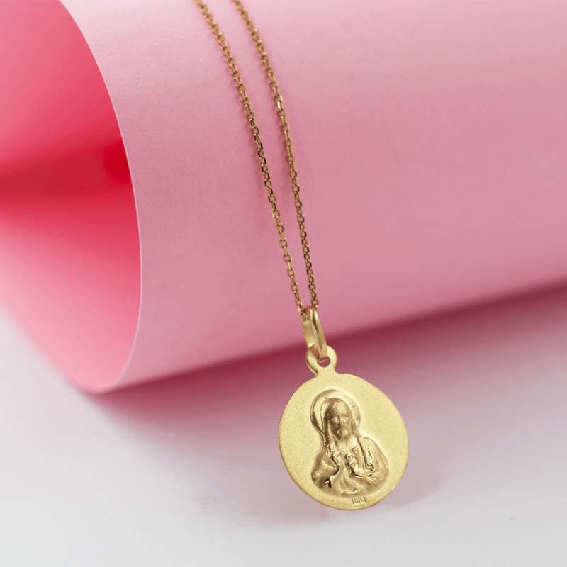 MEDALLA ESCAPULARIO SAGRADO CORAZON - 14 MM - 3