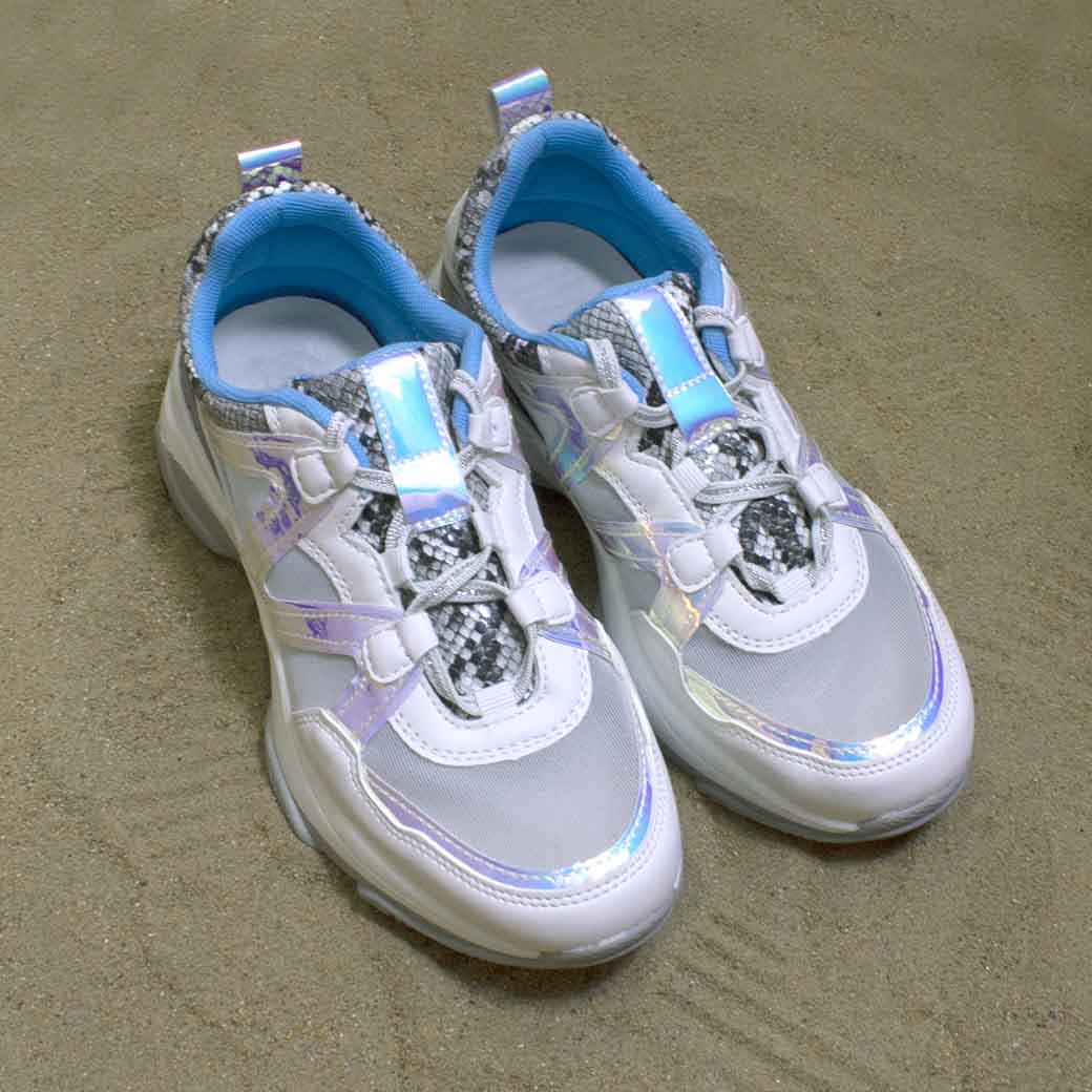 ZAPATILLAS MUJER MAILEA BLANCO MIX MATERIALES - 4