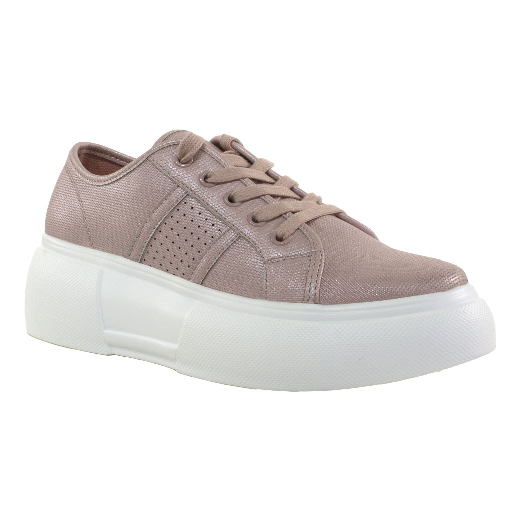ZAPATILLA ALTA LISA PERFORADA - 1