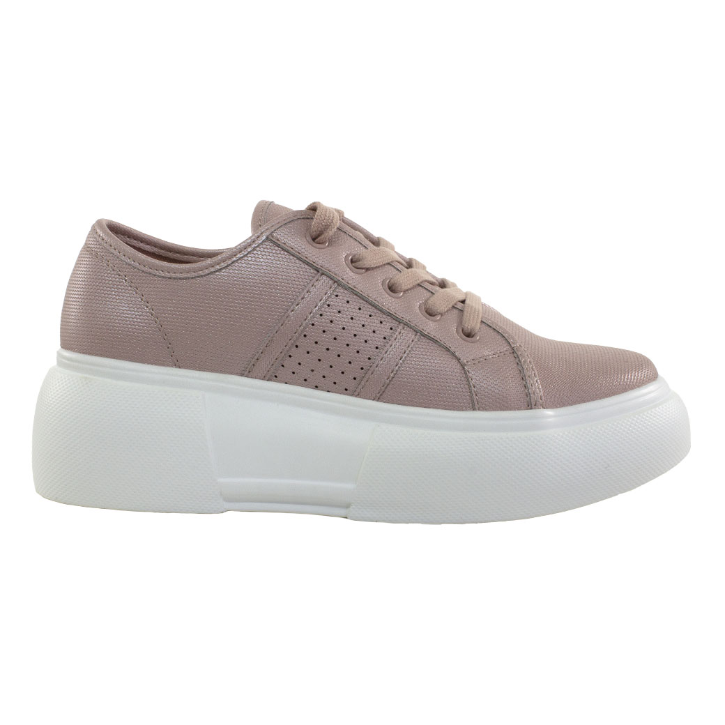 ZAPATILLA ALTA LISA PERFORADA - 2