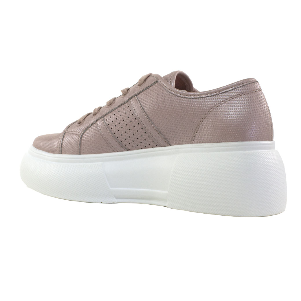 ZAPATILLA ALTA LISA PERFORADA - 3