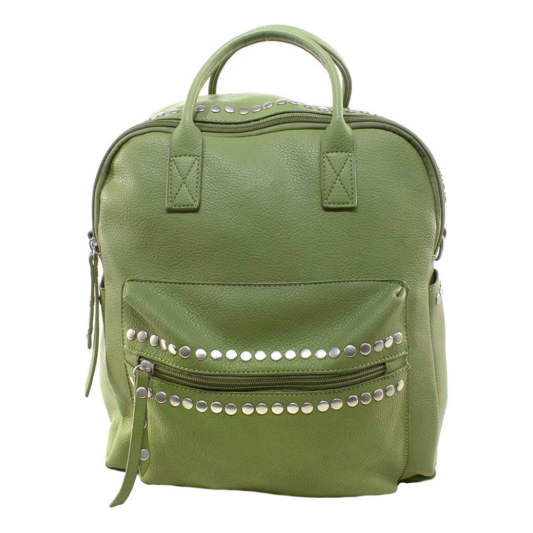 MOCHILA TACHAS BOLSILLO VERDE - 1