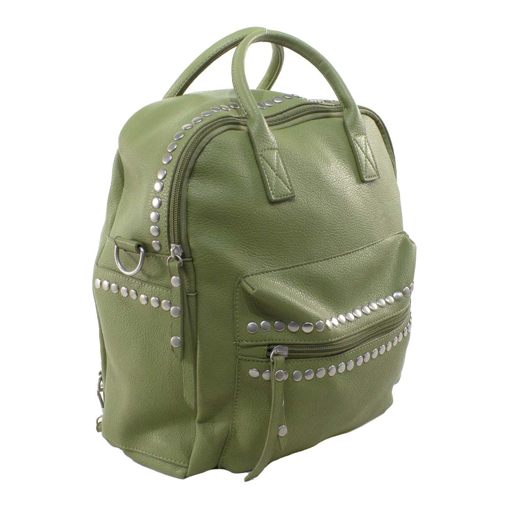 MOCHILA TACHAS BOLSILLO VERDE - 2