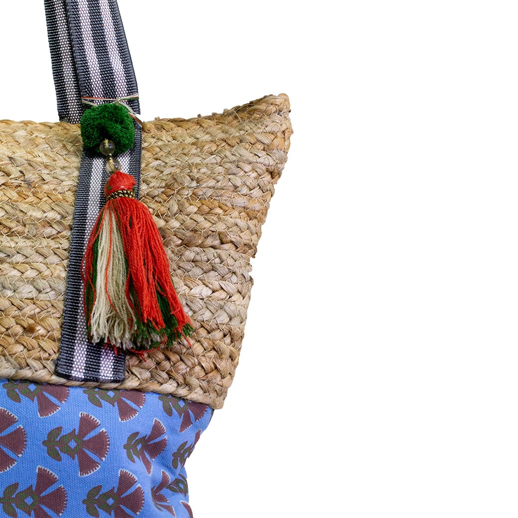 CARTERA YUTE TELA AZUL - 2