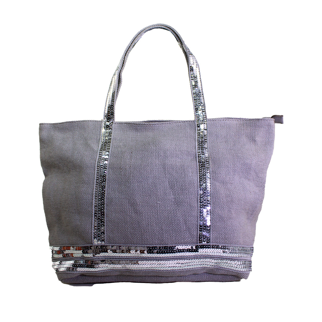 CARTERA YUTE C/ LENTEJUELAS GRIS - 1