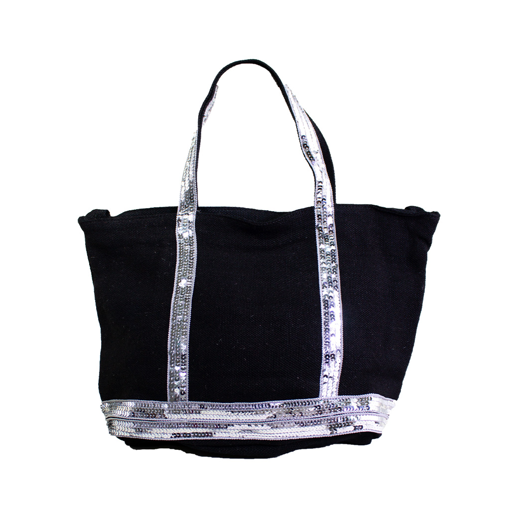CARTERA YUTE C/ LENTEJUELAS NEGRO - 1