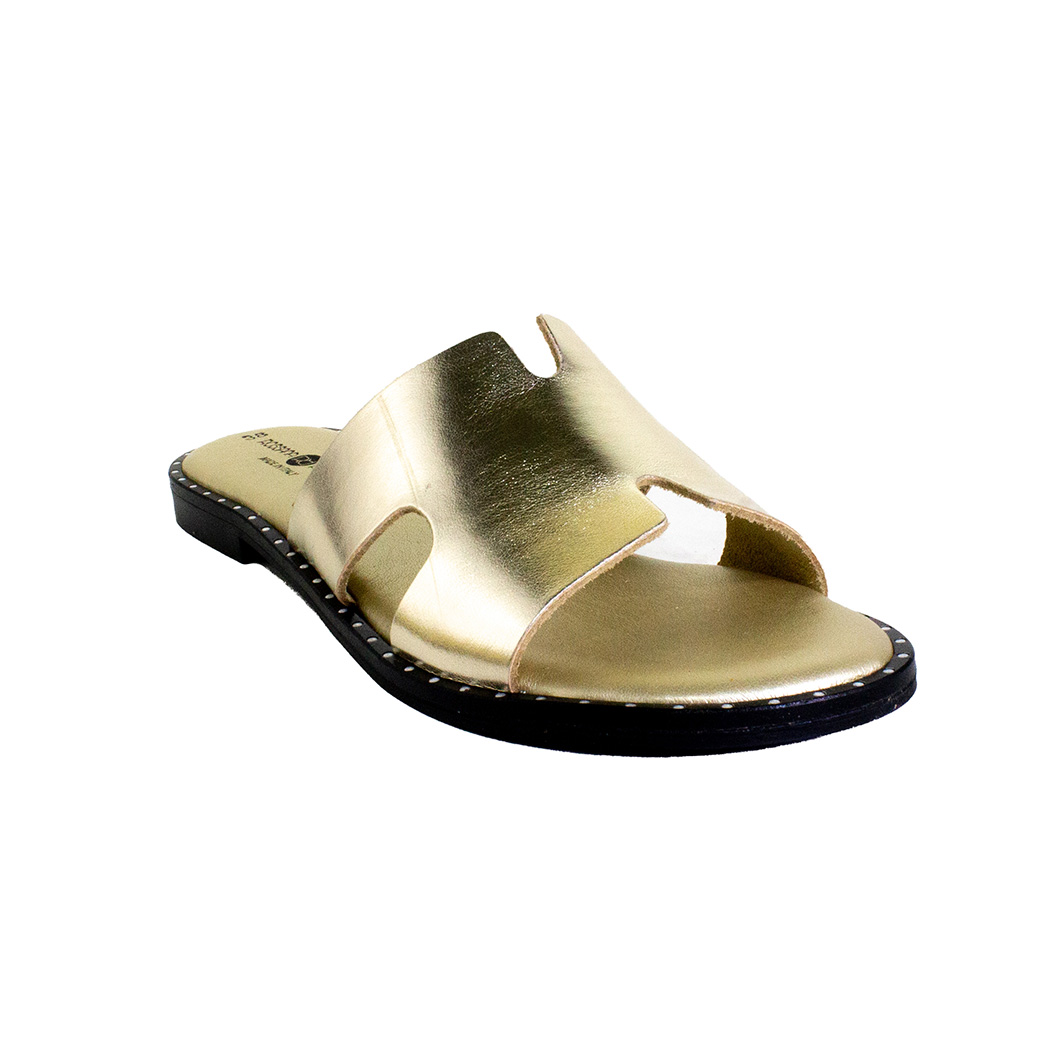 SANDALIAS MUJER MAILEA LISO PLANA ORO - 2