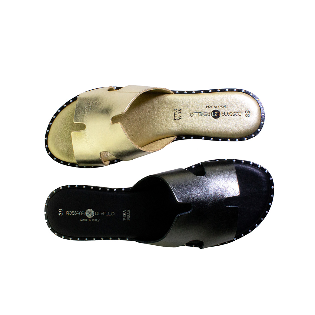 SANDALIAS MUJER MAILEA LISO PLANA ORO - 3
