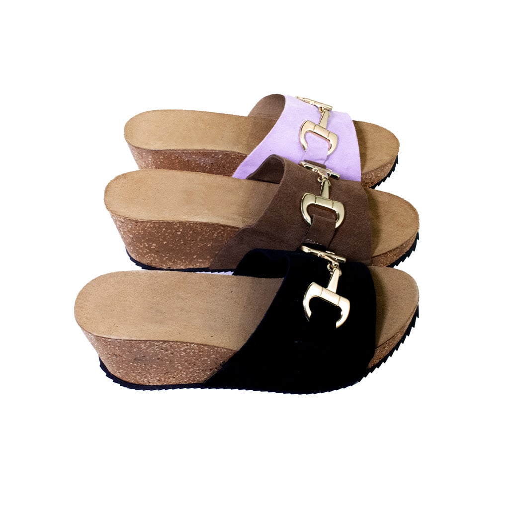 SANDALIAS MUJER MAILEA RENO ALTO CON HEBILLA LILA - 3