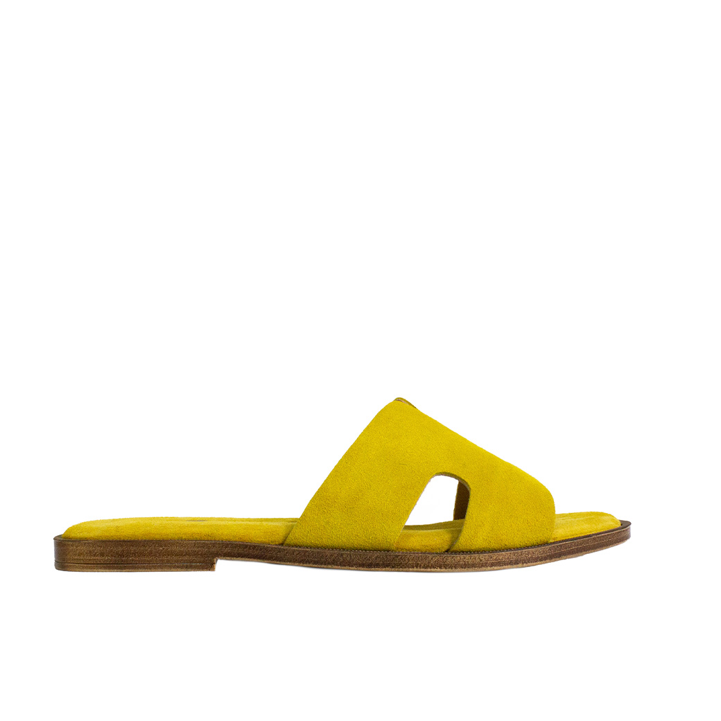 SANDALIAS MUJER MAILEA RENO PLANA ACOLCHADA AMARILLO - 1