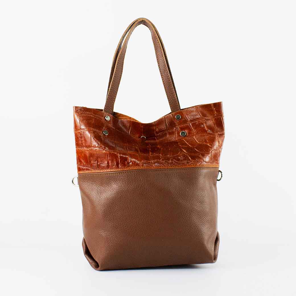 CARTERA DE CUERO COCO BROCHE 743 MUJER TAUPE MAILEA - 1